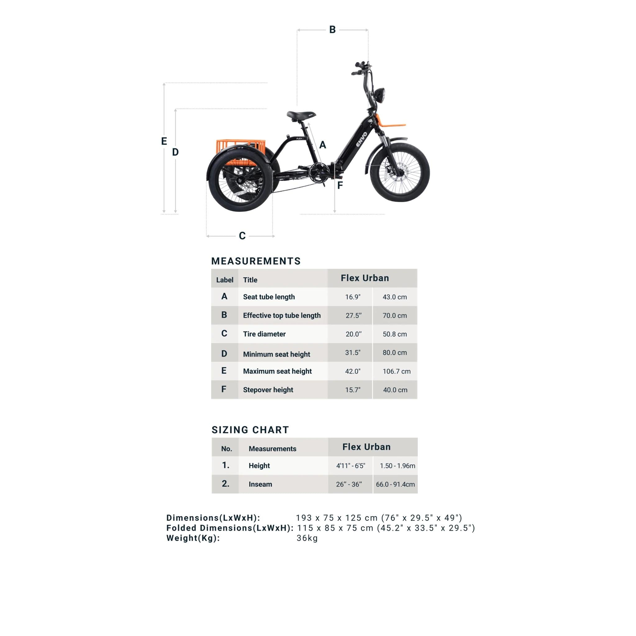 ENVO Flex E-Trike - Orange